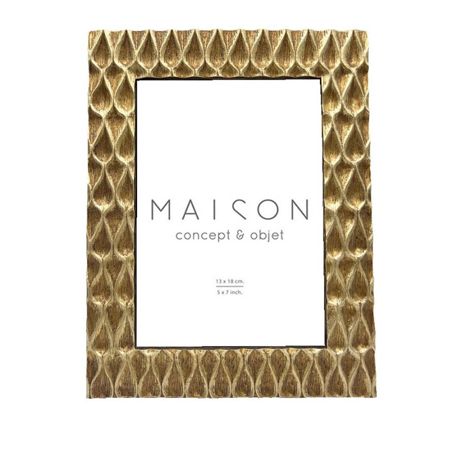 DENEB ΚΟΡΝΙΖΑ 18x2x23cm POLYRESIN ΧΡΥΣΟ ΓΥΑΛΙ