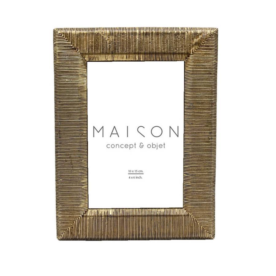 CRUZE ΚΟΡΝΙΖΑ 16x2x21cm POLYRESIN ΧΡΥΣΟ ΓΥΑΛΙ