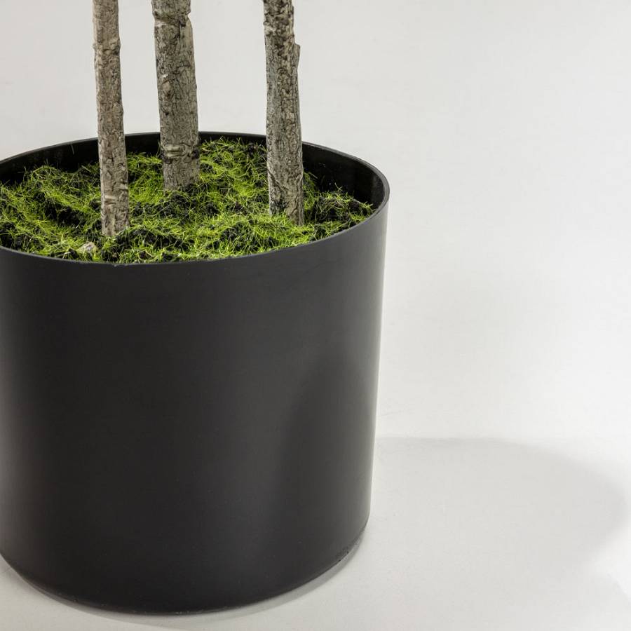 FATSIA ΔΕΝΤΡΟ ΤΕΧΝΗΤΟ ΣΕ ΓΛΑΣΤΡΑ 110cm ΥΦΑΣΜΑ ΠΡΑΣΙΝΟ PVC