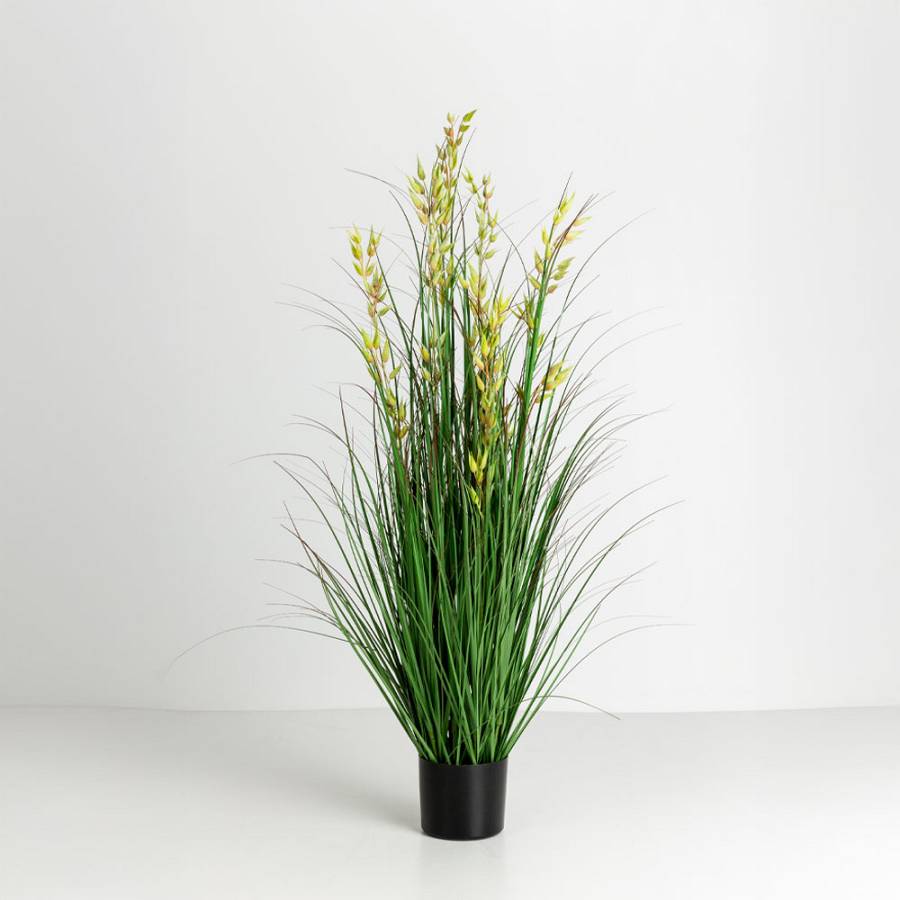 OAT GRASS ΦΥΤΟ ΤΕΧΝΗΤΟ ΣΕ ΓΛΑΣΤΡΑ 120cm PVC ΠΡΑΣΙΝΟ