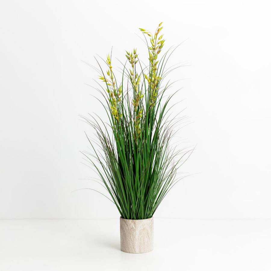 OAT GRASS ΦΥΤΟ ΤΕΧΝΗΤΟ ΣΕ ΓΛΑΣΤΡΑ 120cm PVC ΠΡΑΣΙΝΟ