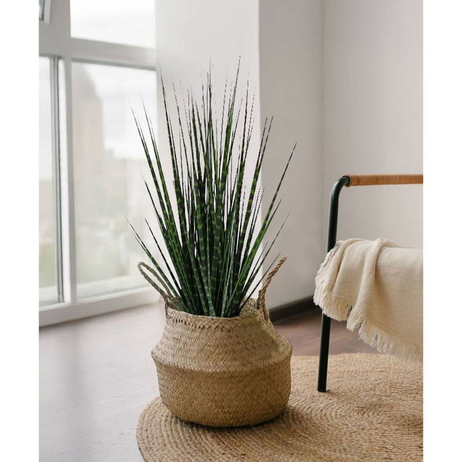 DARK PURE GRASS ΦΥΤΟ ΤΕΧΝΗΤΟ ΣΕ ΓΛΑΣΤΡΑ 68cm PVC ΠΡΑΣΙΝΟ ΣΚΟΥΡΟ