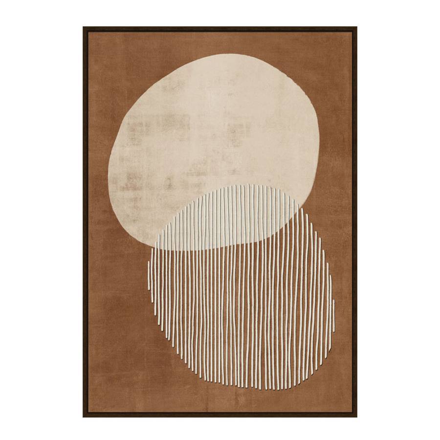 CONVEX ΠΙΝΑΚΑΣ ΔΙΑΚΟΣΜΗΣΗΣ 60x90x4cm ΚΑΜΒΑΣ TERRACOTTA ΜΠΕΖ MDF ΚΑΦΕ