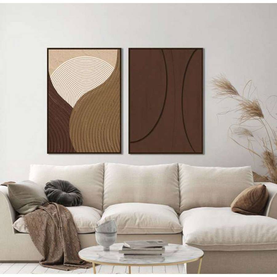 CARNELIAN ΠΙΝΑΚΑΣ ΔΙΑΚΟΣΜΗΣΗΣ 80x120x4cm ΚΑΜΒΑΣ ΚΑΦΕ PVC ΦΥΛΛΟ ΚΑΦΕ