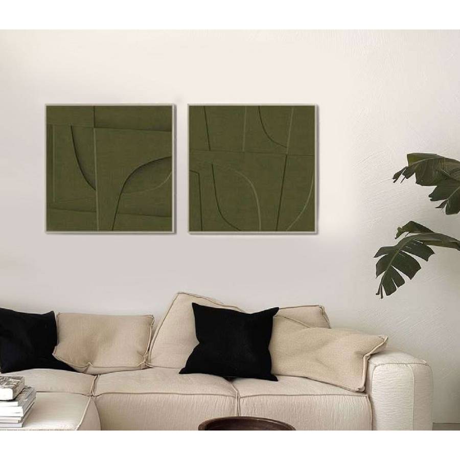 ACETE ΠΙΝΑΚΑΣ ΔΙΑΚΟΣΜΗΣΗΣ 77x77x4cm MDF ΛΑΔΙ PVC ΦΥΛΛΟ ΦΥΣΙΚΟ