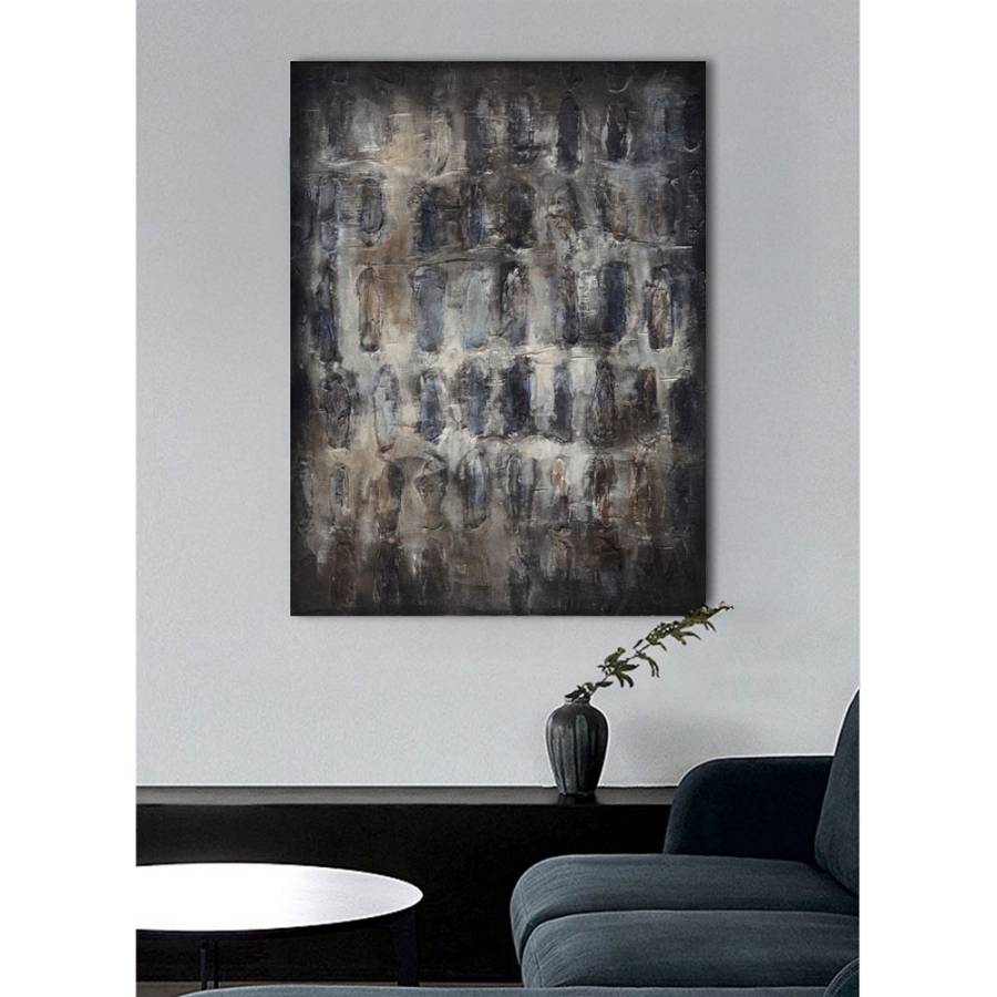 TERRYN ΠΙΝΑΚΑΣ ΔΙΑΚΟΣΜΗΣΗΣ 90x120x4cm ΚΑΜΒΑΣ ΜΠΛΕ ΓΚΡΙ ΚΑΦΕ ΜΠΕΖ ΞΥΛΟ