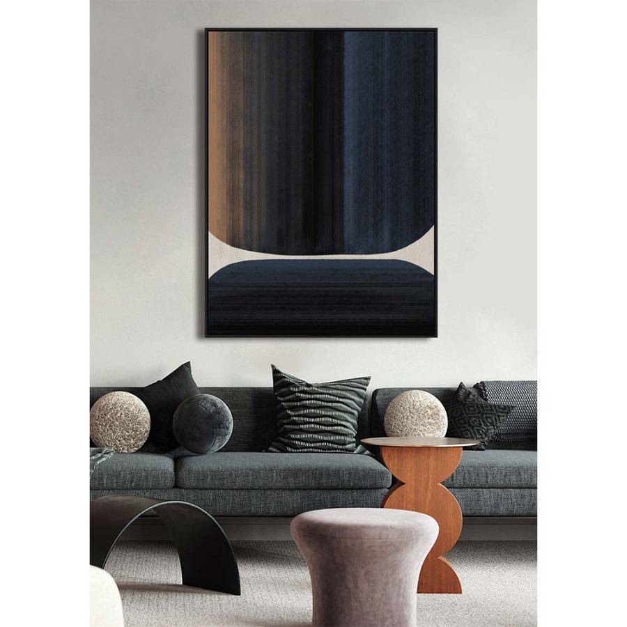 RECONNECT ΠΙΝΑΚΑΣ ΔΙΑΚΟΣΜΗΣΗΣ 90x120x4cm ΚΑΜΒΑΣ ΠΟΛΥΧΡΩΜΟ MDF ΜΑΥΡΟ