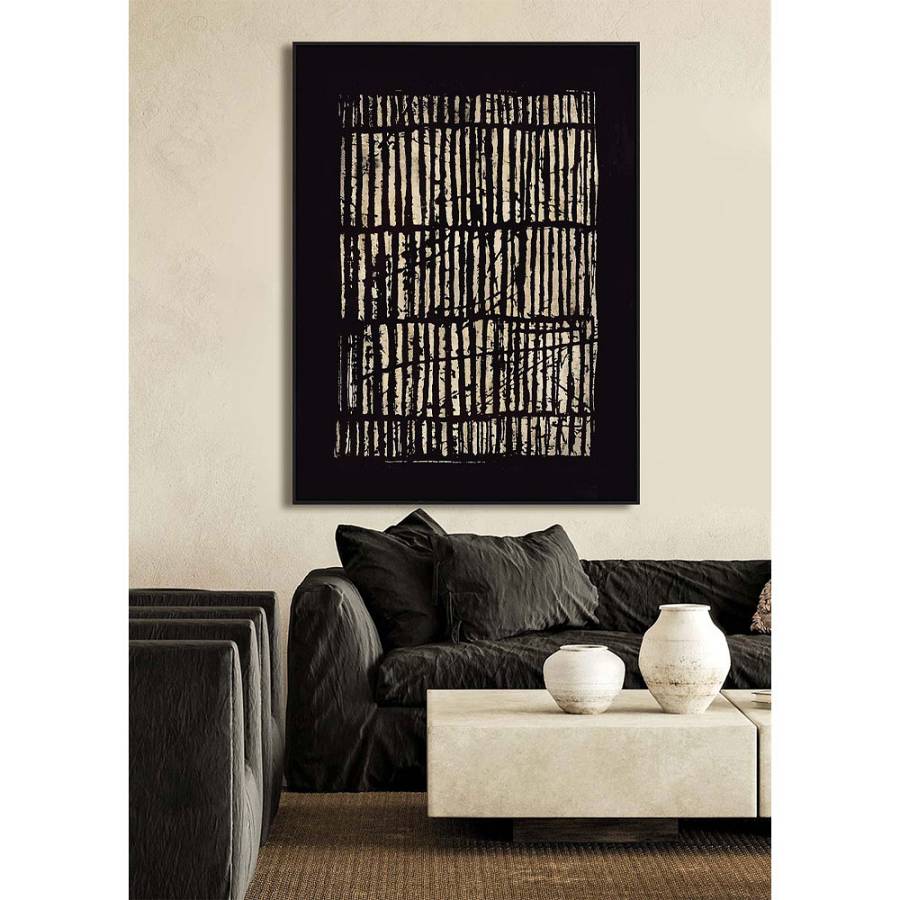 MULTIPLY ΠΙΝΑΚΑΣ ΔΙΑΚΟΣΜΗΣΗΣ 90x120x4cm ΚΑΜΒΑΣ ΜΑΥΡΟ ΜΠΕΖ MDF ΜΑΥΡΟ