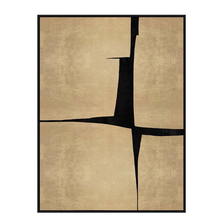 ATTRACTION ΠΙΝΑΚΑΣ ΔΙΑΚΟΣΜΗΣΗΣ 90x120x4cm ΚΑΜΒΑΣ ΧΡΥΣΟ ΜΑΥΡΟ MDF ΜΑΥΡΟ