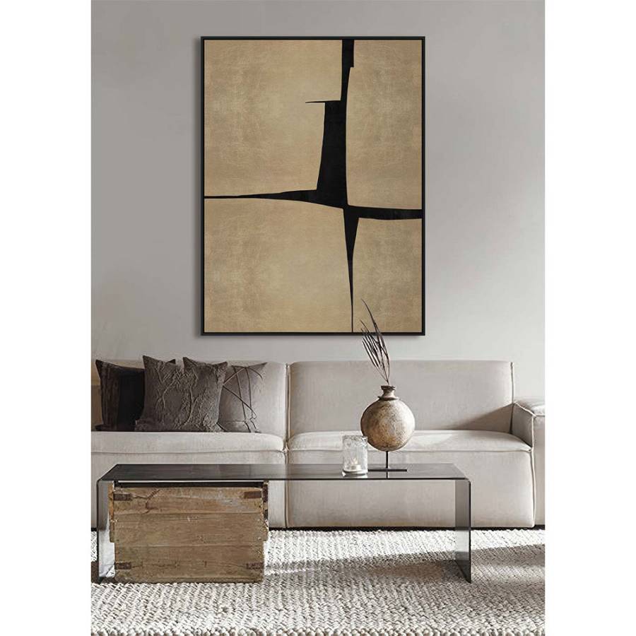 ATTRACTION ΠΙΝΑΚΑΣ ΔΙΑΚΟΣΜΗΣΗΣ 90x120x4cm ΚΑΜΒΑΣ ΧΡΥΣΟ ΜΑΥΡΟ MDF ΜΑΥΡΟ