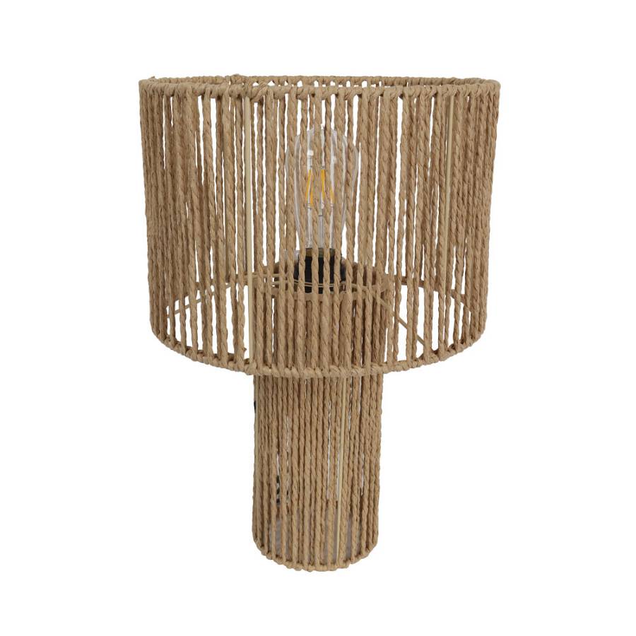 THASOS ΦΩΤΙΣΤΙΚΟ ΕΠΙΤΡΑΠΕΖΙΟ 36x36x51cm PAPER ROPE ΦΥΣΙΚΟ ΣΙΔΕΡΟ