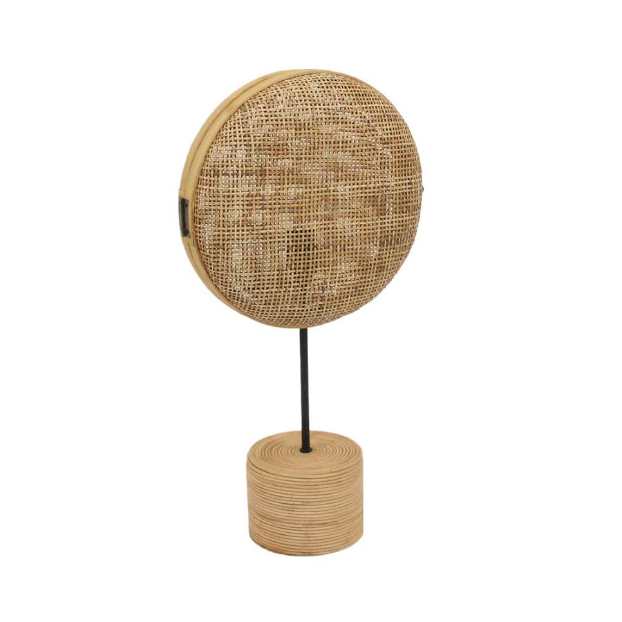 KAMIRA ΦΩΤΙΣΤΙΚΟ ΕΠΙΤΡΑΠΕΖΙΟ 31x12x59cm RATTAN ΦΥΣΙΚΟ PLYWOOD