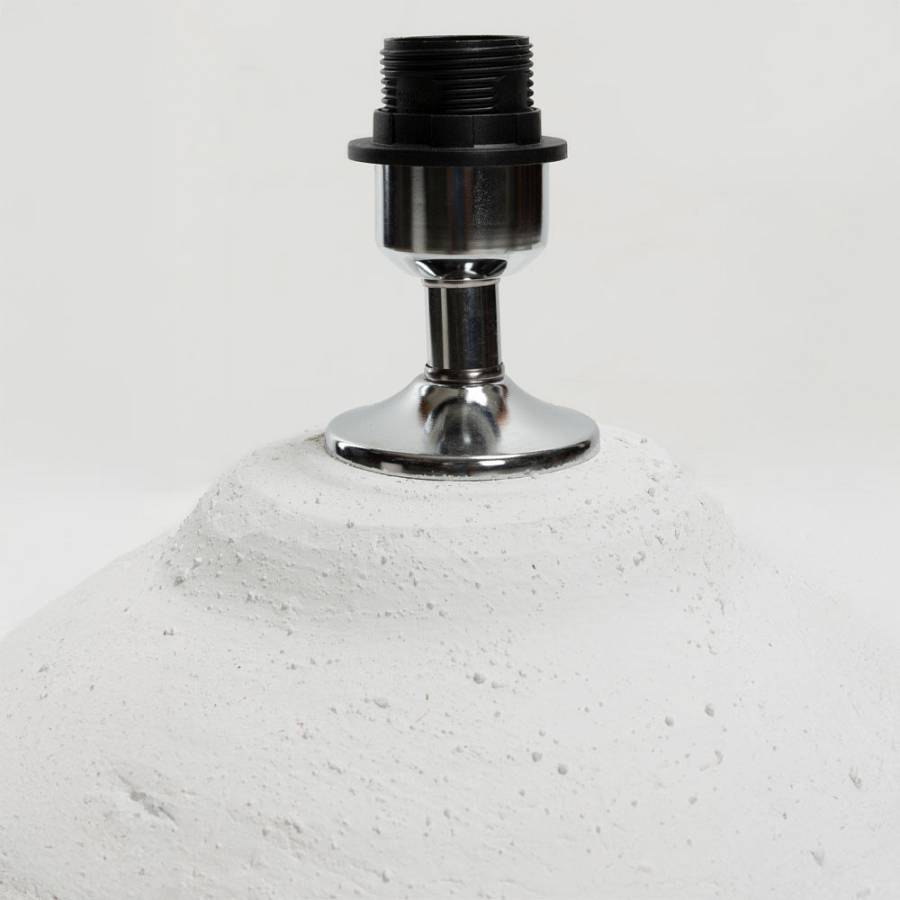 SANTORINI ΦΩΤΙΣΤΙΚΟ ΕΠΙΤΡΑΠΕΖΙΟ 30x30x60cm ΚΕΡΑΜΙΚΟ ΛΕΥΚΟ ΛΙΝΟ ΜΠΕΖ