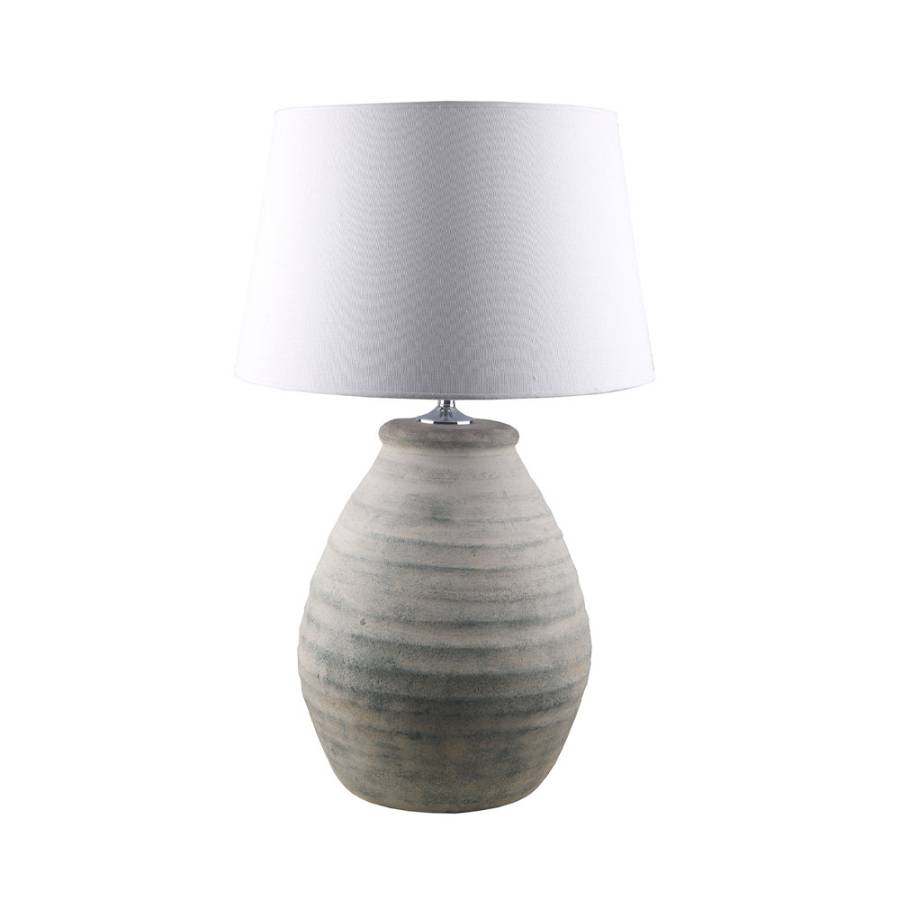 DILOS ΦΩΤΙΣΤΙΚΟ ΕΠΙΤΡΑΠΕΖΙΟ 35x35x80cm ΚΕΡΑΜΙΚΟ ΛΕΥΚΟ ΓΚΡΙ ΛΙΝΟ ΛΕΥΚΟ