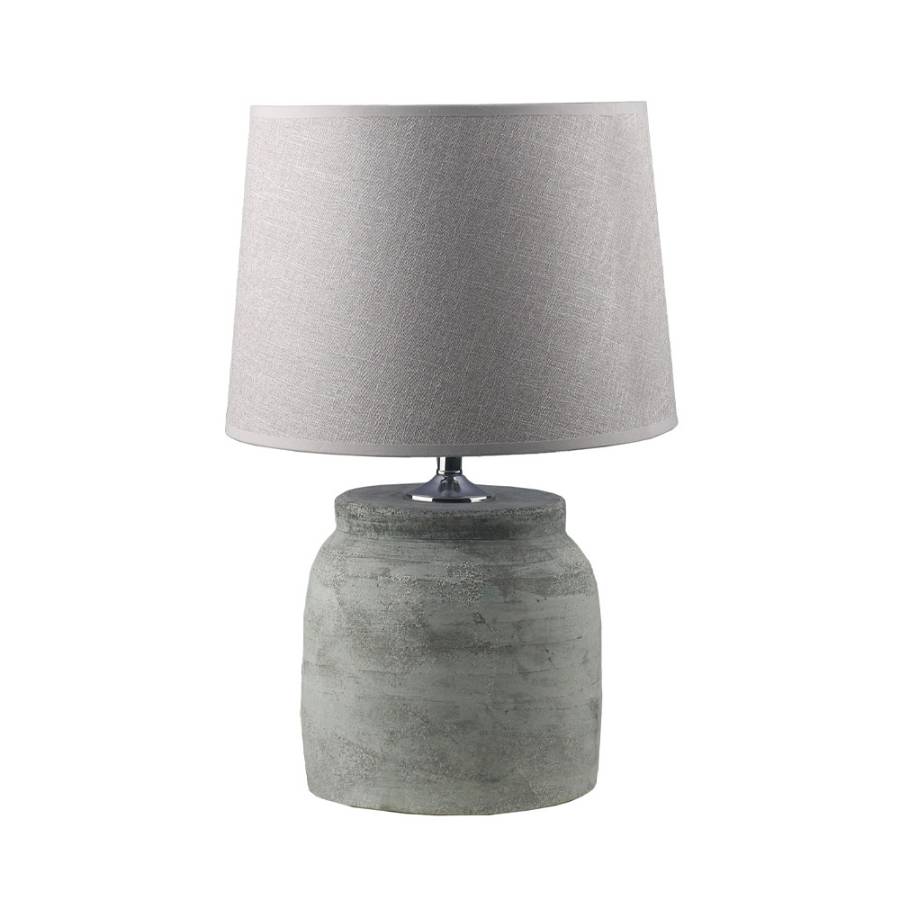 LINDOS ΦΩΤΙΣΤΙΚΟ ΕΠΙΤΡΑΠΕΖΙΟ 24x24x54cm ΚΕΡΑΜΙΚΟ ΜΕΝΤΑ ΓΚΡΙ ΛΙΝΟ ΜΠΕΖ