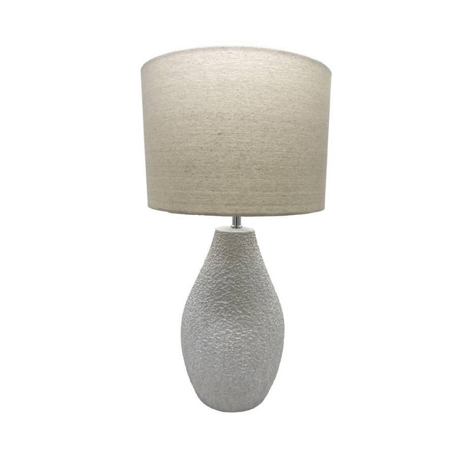 PADER ΦΩΤΙΣΤΙΚΟ ΕΠΙΤΡΑΠΕΖΙΟ 20x20x59cm ΚΕΡΑΜΙΚΟ ΛΕΥΚΟ ΛΙΝΟ ΜΠΕΖ