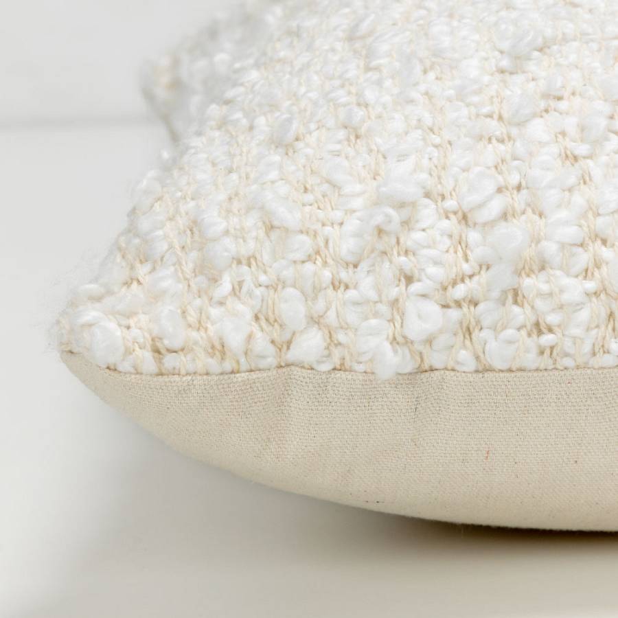 SIMPUL ΔΙΑΚΟΣΜΗΤΙΚΟ ΜΑΞΙΛΑΡΙ 45x45cm ΥΦΑΣΜΑ ΛΕΥΚΟ POLYESTER