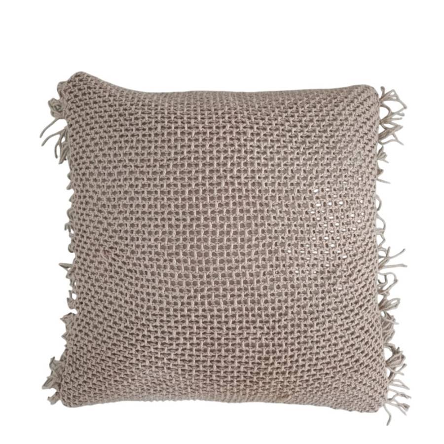 ARNAV ΔΙΑΚΟΣΜΗΤΙΚΟ ΜΑΞΙΛΑΡΙ 45x45cm ΥΦΑΣΜΑ TAUPE POLYESTER