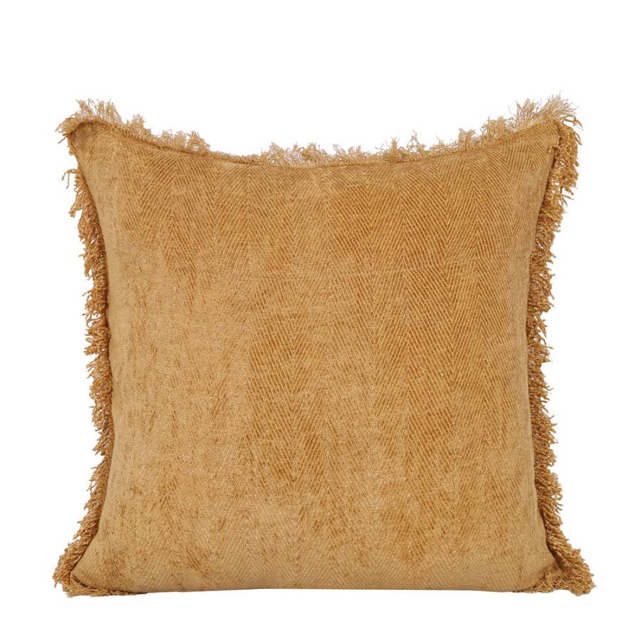 BELUD ΔΙΑΚΟΣΜΗΤΙΚΟ ΜΑΞΙΛΑΡΙ 45x45cm ΥΦΑΣΜΑ ΜΟΥΣΤΑΡΔΙ POLYESTER