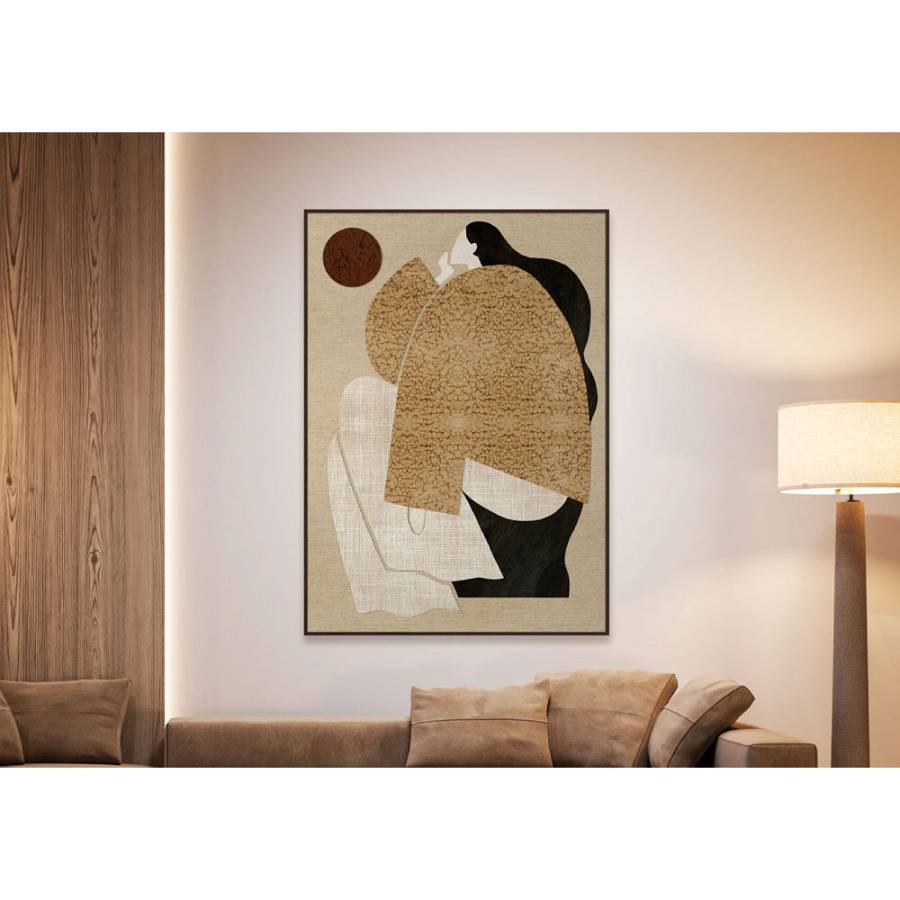 AMIT A ΠΙΝΑΚΑΣ ΔΙΑΚΟΣΜΗΤΙΚΟΣ ΜΕ ΚΟΡΝΙΖΑ 80x120x4.3cm ΚΑΜΒΑΣ ΜΠΕΖ ΛΕΥΚΟ ΜΑΥΡΟ PS