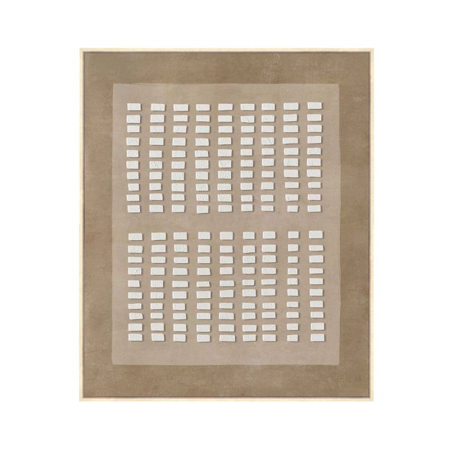 THE COLLECTIVE ΠΙΝΑΚΑΣ ΔΙΑΚΟΣΜΗΤΙΚΟΣ ΜΕ ΚΟΡΝΙΖΑ 80x120x4cm ΚΑΜΒΑΣ ΚΑΦΕ ΜΠΕΖ ΞΥΛΟ