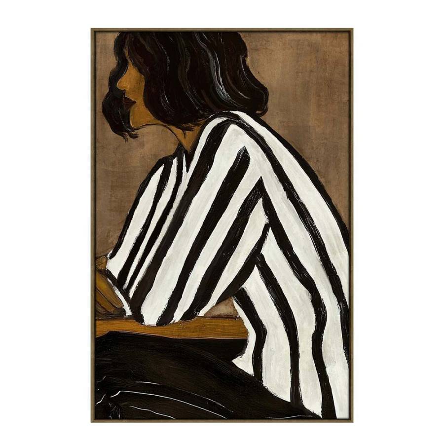 STILL BEAUTY ΠΙΝΑΚΑΣ ΔΙΑΚΟΣΜΗΤΙΚΟΣ ΜΕ ΚΟΡΝΙΖΑ 80x120x4cm ΚΑΜΒΑΣ ΚΑΦΕ ΜΑΥΡΟ PP