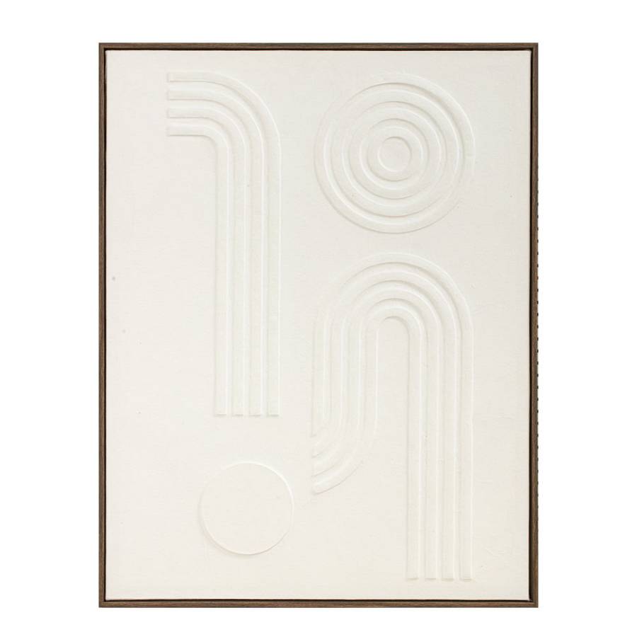 CURVA 1 ΠΙΝΑΚΑΣ ΔΙΑΚΟΣΜΗΤΙΚΟΣ ΜΕ ΚΟΡΝΙΖΑ 70x90x3.8cm ΚΑΜΒΑΣ BEIGE BEIGE ΞΥΛΟ ΦΥΣΙΚΟ