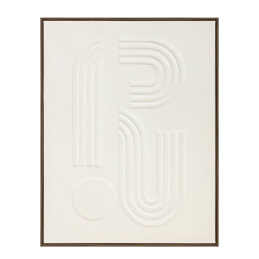 CURVA 2 ΠΙΝΑΚΑΣ ΔΙΑΚΟΣΜΗΤΙΚΟΣ ΜΕ ΚΟΡΝΙΖΑ 70x90x3.8cm ΚΑΜΒΑΣ BEIGE BEIGE ΞΥΛΟ ΦΥΣΙΚΟ