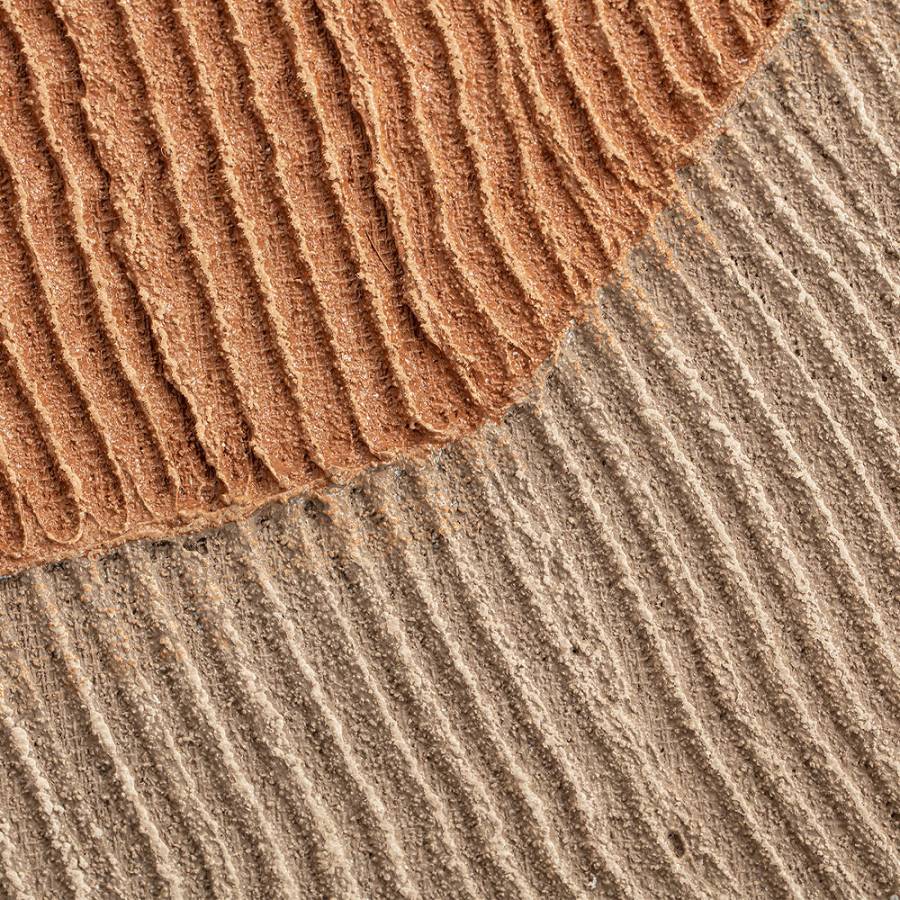 LA ROCCIA I ΠΙΝΑΚΑΣ ΔΙΑΚΟΣΜΗΤΙΚΟΣ ΜΕ ΚΟΡΝΙΖΑ 80x80x3.8cm ΚΑΜΒΑΣ ΚΑΦΕ BEIGE ΞΥΛΟ ΦΥΣΙΚΟ