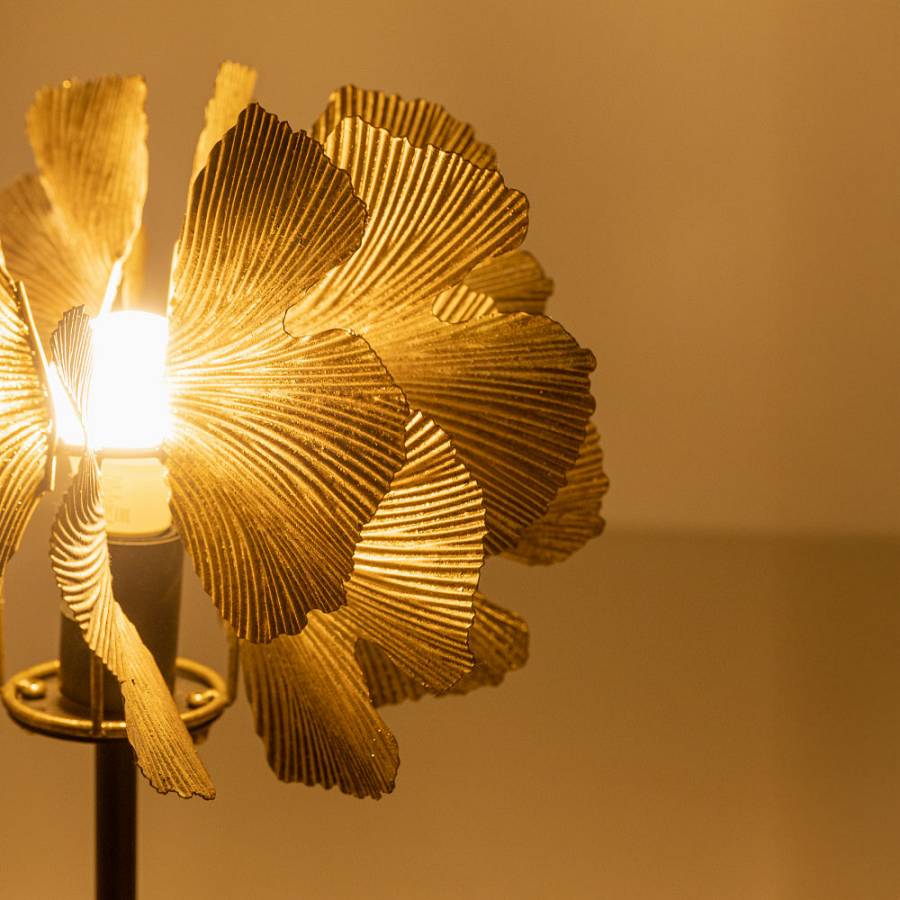 BLOSSOM ΦΩΤΙΣΤΙΚΟ ΕΠΙΤΡΑΠΕΖΙΟ 41x41x65cm ΜΕΤΑΛΛΟ BROWN GOLD ΜΑΥΡΟ