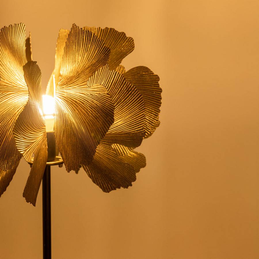 BLOSSOM ΦΩΤΙΣΤΙΚΟ ΕΠΙΔΑΠΕΔΙΟ 49x49x149cm ΜΕΤΑΛΛΟ BROWN GOLD ΜΑΥΡΟ