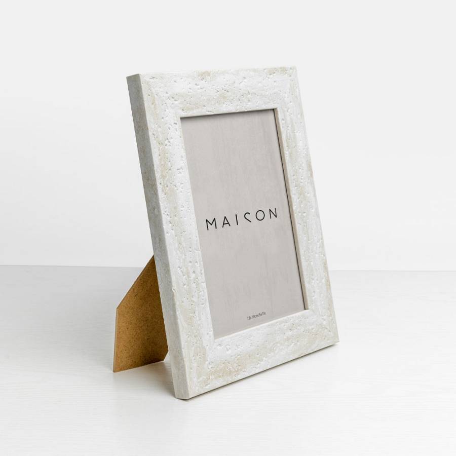 LITHOS ΚΟΡΝΙΖΑ 18.6x1.5x23.7cm POLYRESIN ΛΕΥΚΟ BEIGE ΓΥΑΛΙ