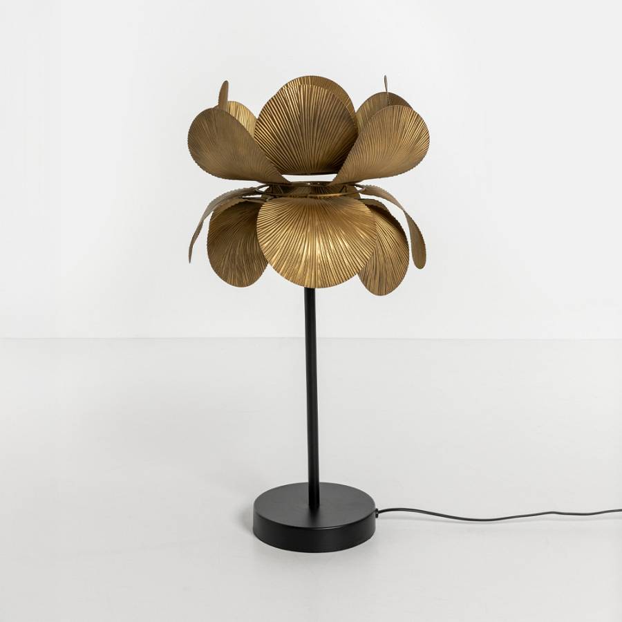 BLOSSOM ΦΩΤΙΣΤΙΚΟ ΕΠΙΤΡΑΠΕΖΙΟ 26x26x55cm ΜΕΤΑΛΛΟ BROWN GOLD