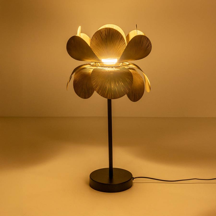 BLOSSOM ΦΩΤΙΣΤΙΚΟ ΕΠΙΤΡΑΠΕΖΙΟ 26x26x55cm ΜΕΤΑΛΛΟ BROWN GOLD