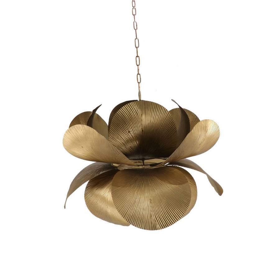 BLOSSOM ΦΩΤΙΣΤΙΚΟ ΚΡΕΜΑΣΤΟ 56.5x56.5x43cm ΜΕΤΑΛΛΟ BROWN GOLD