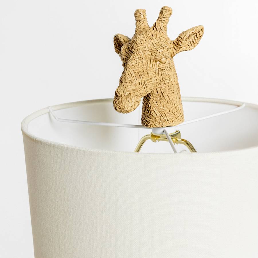 GIRAFFA ΦΩΤΙΣΤΙΚΟ ΕΠΙΤΡΑΠΕΖΙΟ 30x26x68cm POLYRESIN ΦΥΣΙΚΟ ΥΦΑΣΜΑ