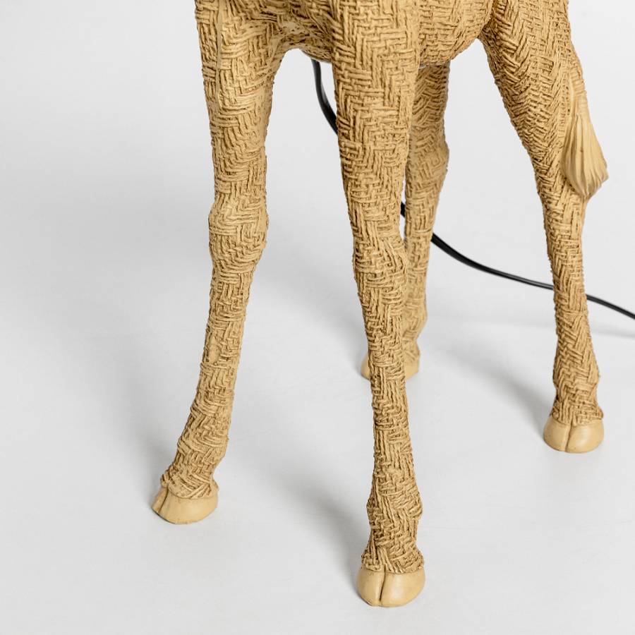 GIRAFFA ΦΩΤΙΣΤΙΚΟ ΕΠΙΤΡΑΠΕΖΙΟ 30x26x68cm POLYRESIN ΦΥΣΙΚΟ ΥΦΑΣΜΑ