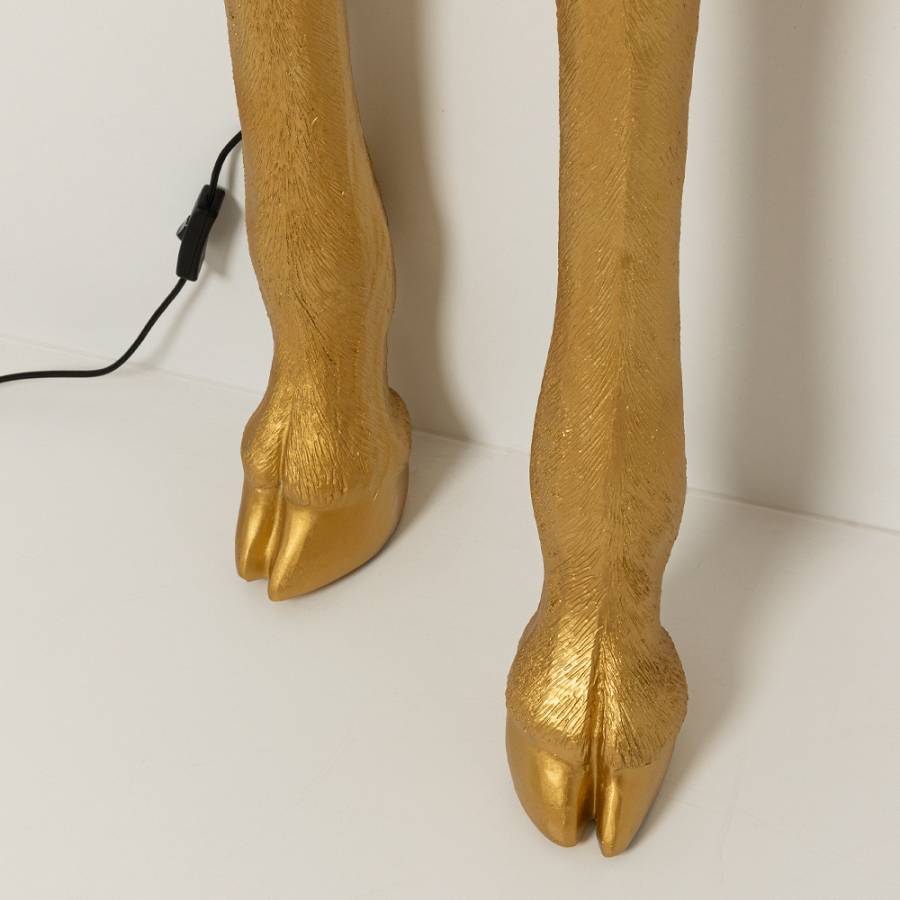 GIRAFE ΦΩΤΙΣΤΙΚΟ ΕΠΙΔΑΠΕΔΙΟ 42x35x196cm FIBERGLASS ΧΡΥΣΟ