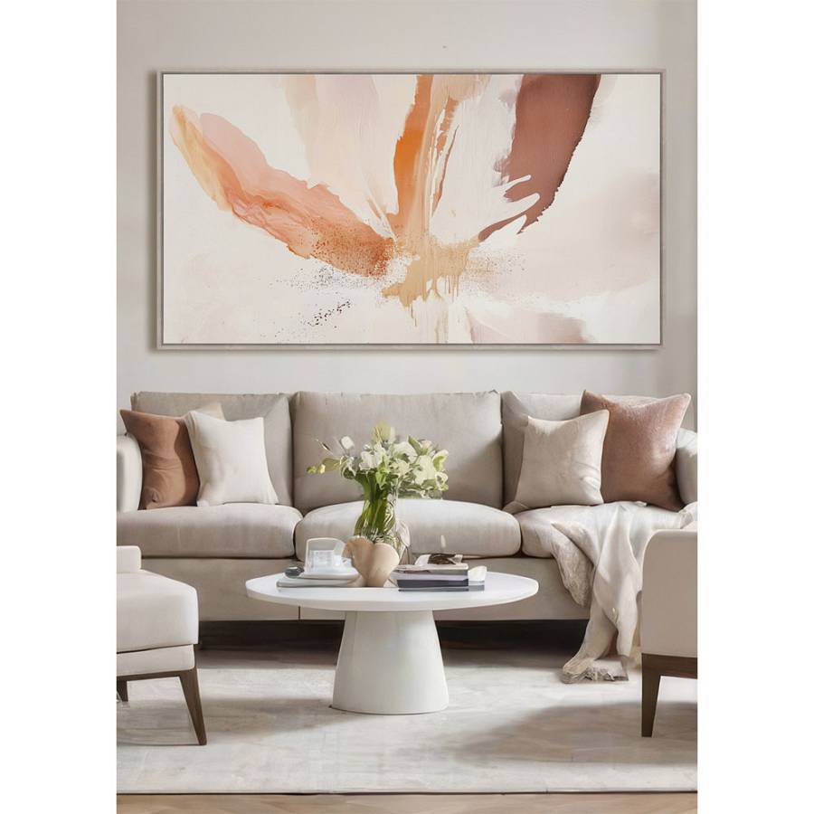 CALANDIUM C ΠΙΝΑΚΑΣ ΔΙΑΚΟΣΜΗΤΙΚΟΣ ΜΕ ΚΟΡΝΙΖΑ 80x145x4cm ΚΑΜΒΑΣ ΜΠΕΖ ΠΟΛΥΧΡΩΜΟ ΞΥΛΟ ΦΥΣΙΚΟ