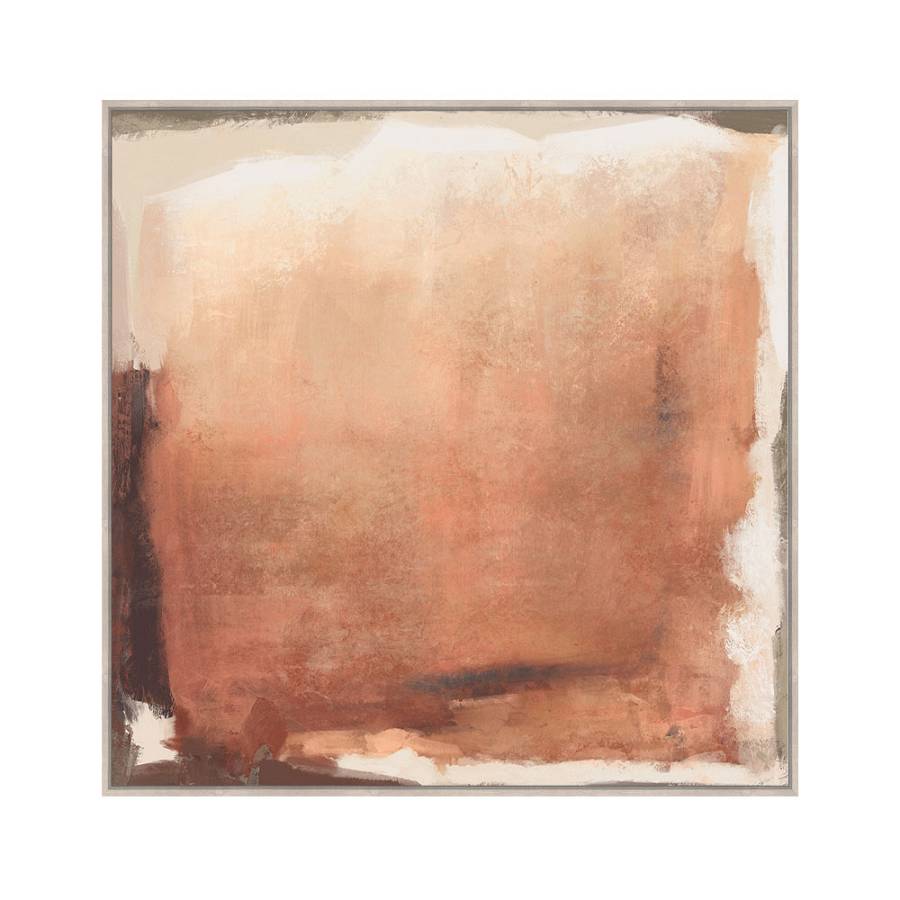 WARM ROOT ΠΙΝΑΚΑΣ ΔΙΑΚΟΣΜΗΤΙΚΟΣ ΜΕ ΚΟΡΝΙΖΑ 100x100x4cm ΚΑΜΒΑΣ TERRACOTTA ΜΠΕΖ ΚΑΦΕ ΞΥΛΟ ΦΥΣΙΚΟ