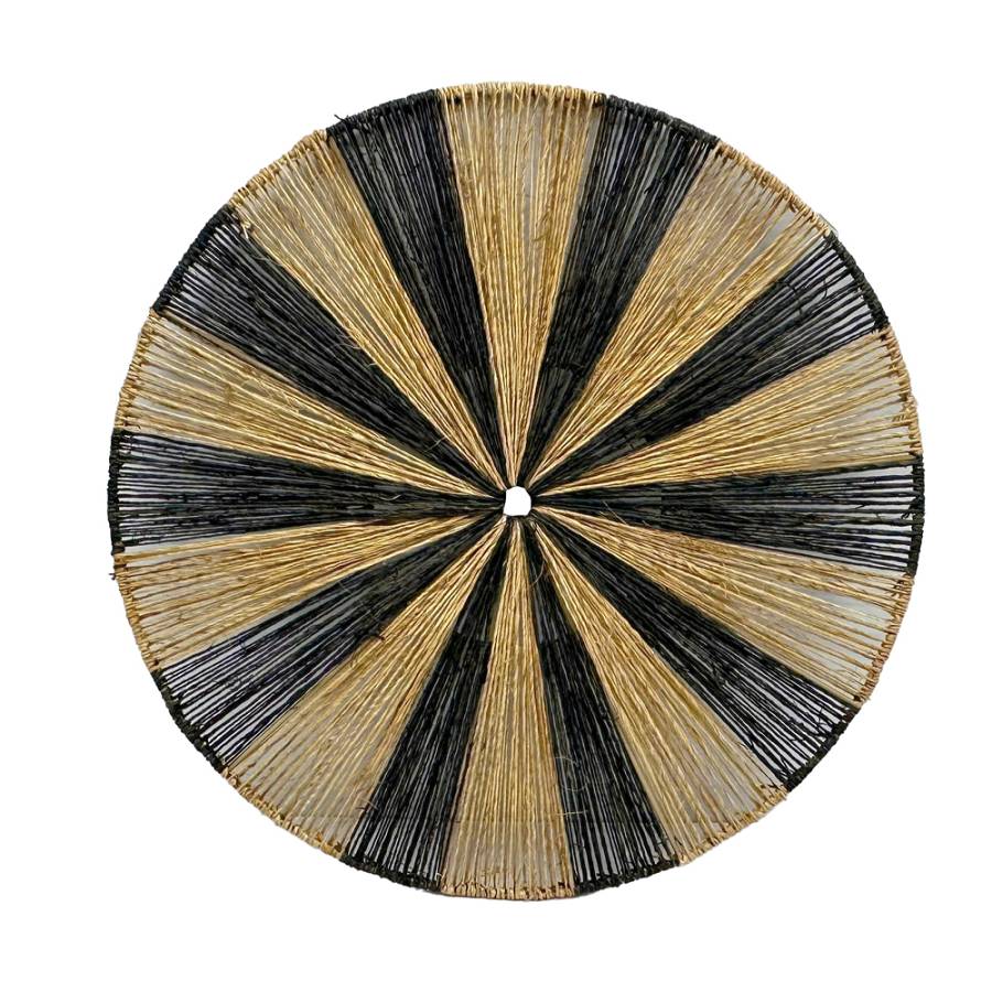 IRIDA ΔΙΑΚΟΣΜΗΤΙΚΟ ΤΟΙΧΟΥ 41x41x6cm ΓΙΟΥΤΑ ΦΥΣΙΚΟ ΜΑΥΡΟ