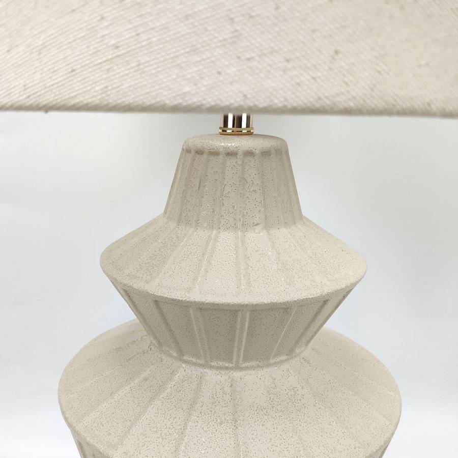 ELYSIA ΦΩΤΙΣΤΙΚΟ ΕΠΙΤΡΑΠΕΖΙΟ 35x35x58cm ΚΕΡΑΜΙΚΟ ΜΠΕΖ ΛΙΝΟ ΜΠΕΖ