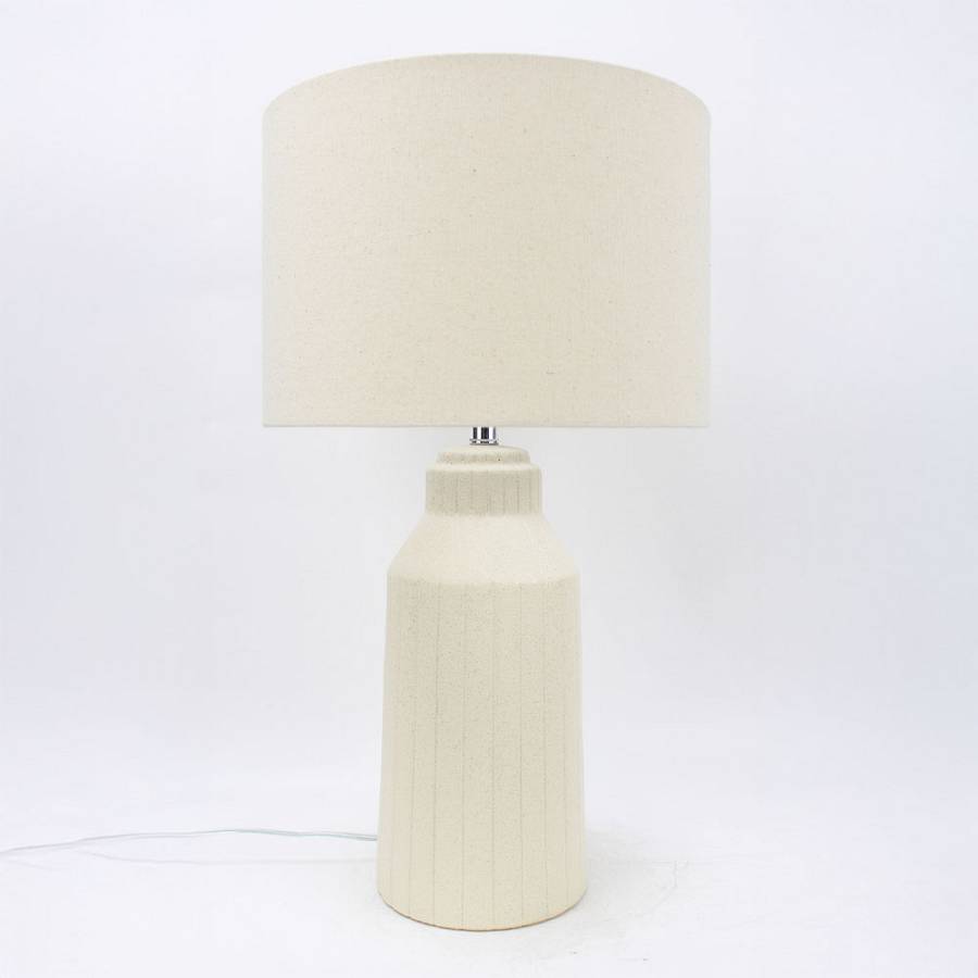 ONIA ΦΩΤΙΣΤΙΚΟ ΕΠΙΤΡΑΠΕΖΙΟ 30x30x53cm ΚΕΡΑΜΙΚΟ ΜΠΕΖ ΛΙΝΟ ΜΠΕΖ