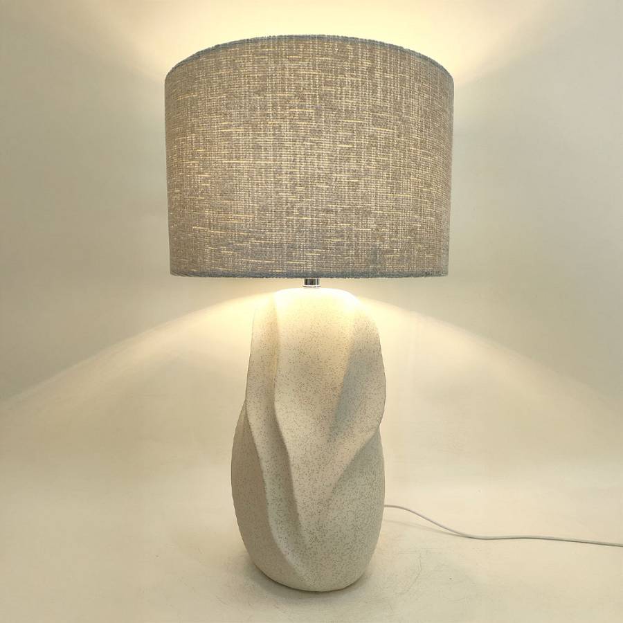 INIR ΦΩΤΙΣΤΙΚΟ ΕΠΙΤΡΑΠΕΖΙΟ 32x32x57cm ΚΕΡΑΜΙΚΟ ΜΠΕΖ ΛΙΝΟ ΓΚΡΙ