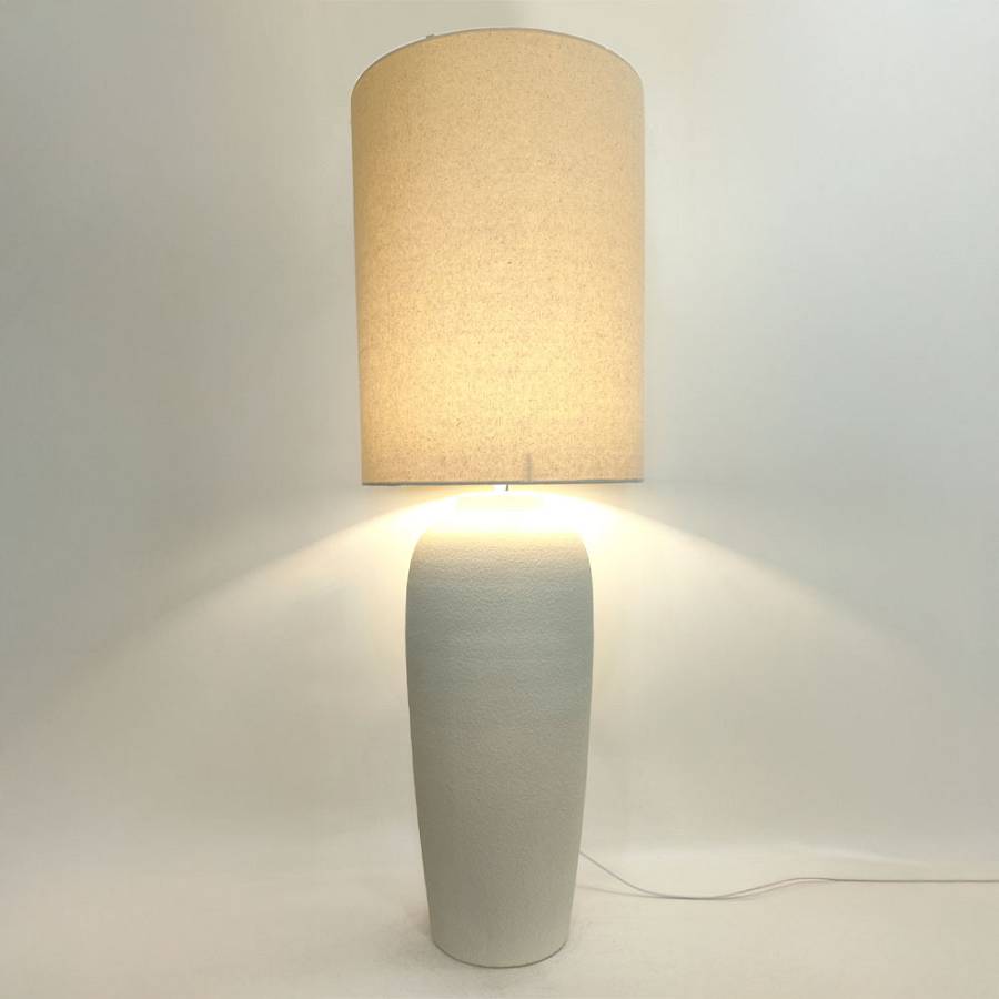 EONIA ΦΩΤΙΣΤΙΚΟ ΕΠΙΤΡΑΠΕΖΙΟ 35x35x101cm ΚΕΡΑΜΙΚΟ ΛΕΥΚΟ ΛΙΝΟ ΛΕΥΚΟ