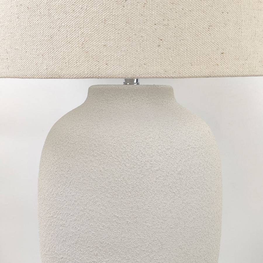 EONIA ΦΩΤΙΣΤΙΚΟ ΕΠΙΤΡΑΠΕΖΙΟ 35x35x101cm ΚΕΡΑΜΙΚΟ ΛΕΥΚΟ ΛΙΝΟ ΛΕΥΚΟ