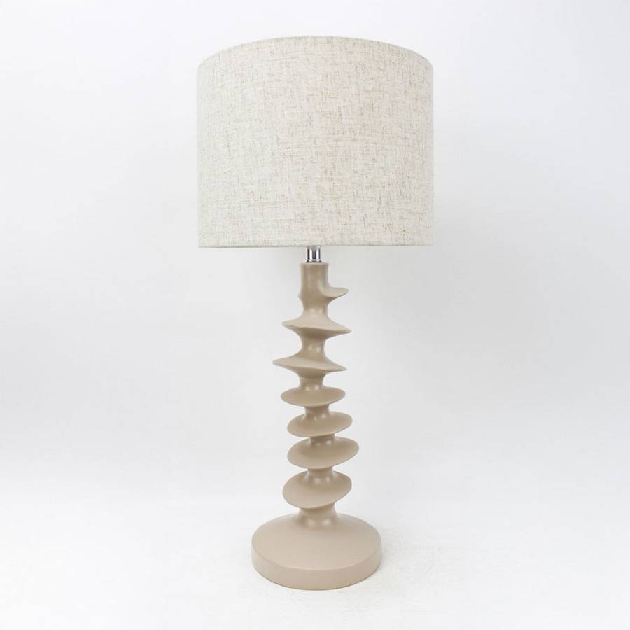 STRIO ΦΩΤΙΣΤΙΚΟ ΕΠΙΤΡΑΠΕΖΙΟ 28x28x61cm RESIN ΜΠΕΖ ΛΙΝΟ ΜΠΕΖ