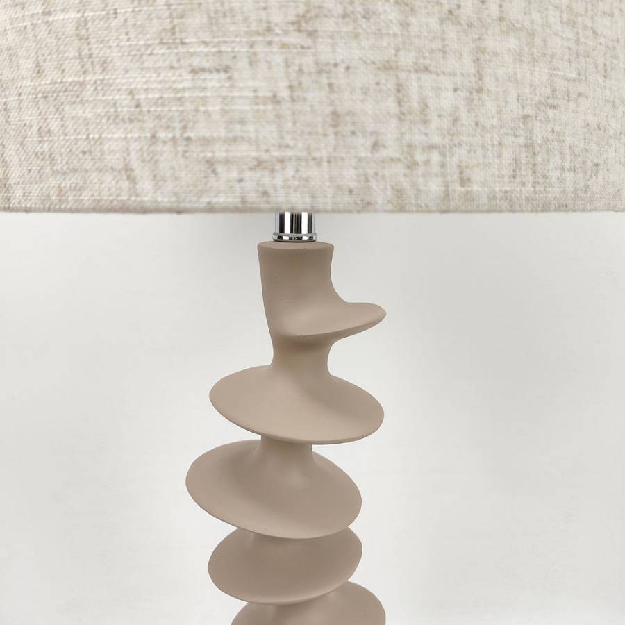 STRIO ΦΩΤΙΣΤΙΚΟ ΕΠΙΤΡΑΠΕΖΙΟ 28x28x61cm RESIN ΜΠΕΖ ΛΙΝΟ ΜΠΕΖ