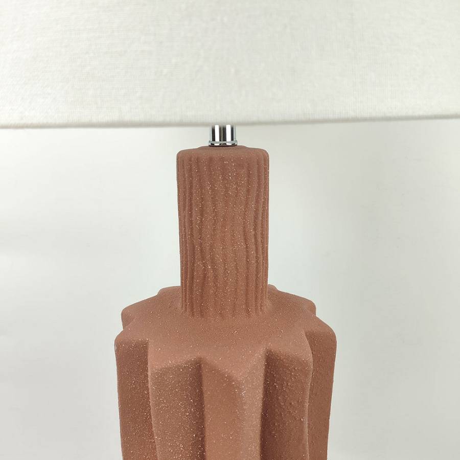 EGLI ΦΩΤΙΣΤΙΚΟ ΕΠΙΤΡΑΠΕΖΙΟ 34x34x100cm ΚΕΡΑΜΙΚΟ TERRACOTTA ΛΙΝΟ ΛΕΥΚΟ