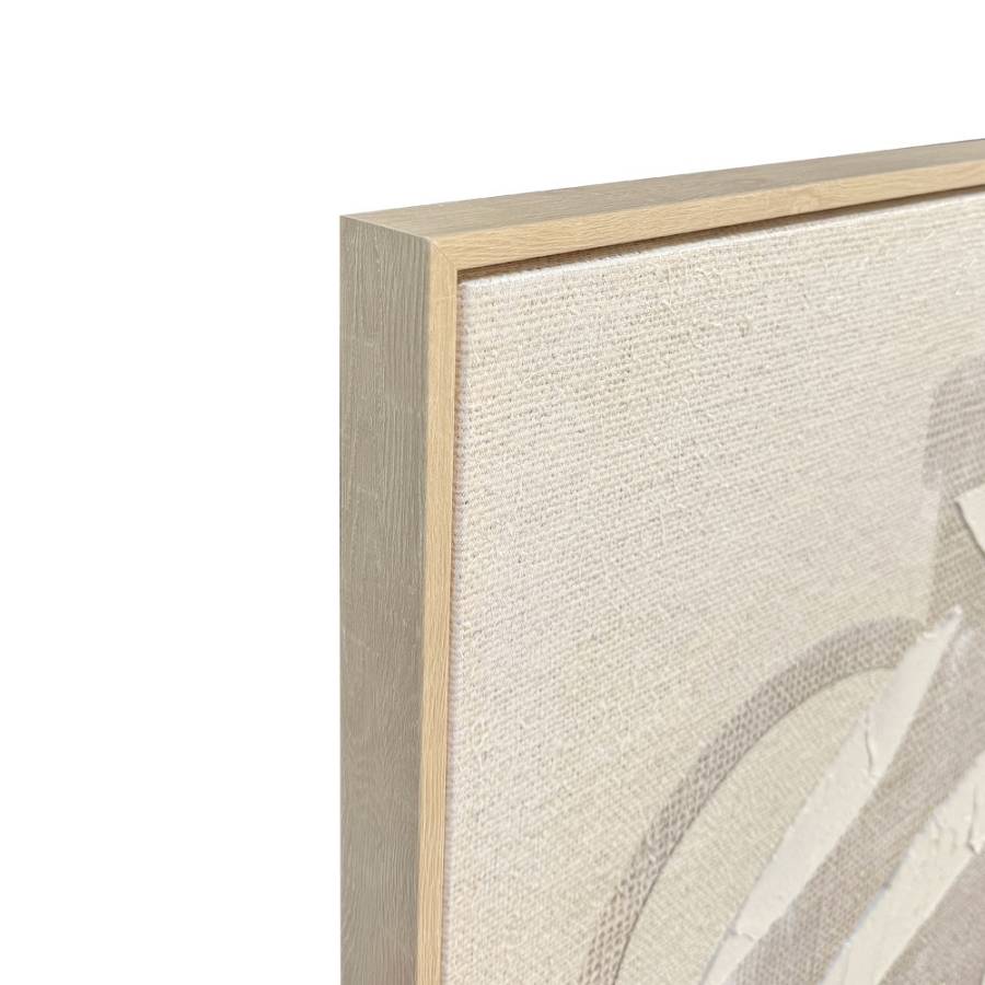 HUSK ΠΙΝΑΚΑΣ ΔΙΑΚΟΣΜΗΤΙΚΟΣ ΜΕ ΚΟΡΝΙΖΑ 82.6x4.3x122.6cm ΚΑΜΒΑΣ ΜΠΕΖ ΛΕΥΚΟ PS